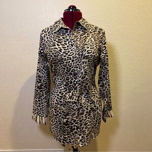 Chicos | Cream Cheetah Print Collared Blouse 3 🐆